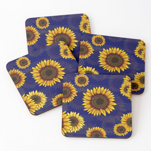 Item preview, Dark Blue Sunflowers designed and sold by Bestagon.