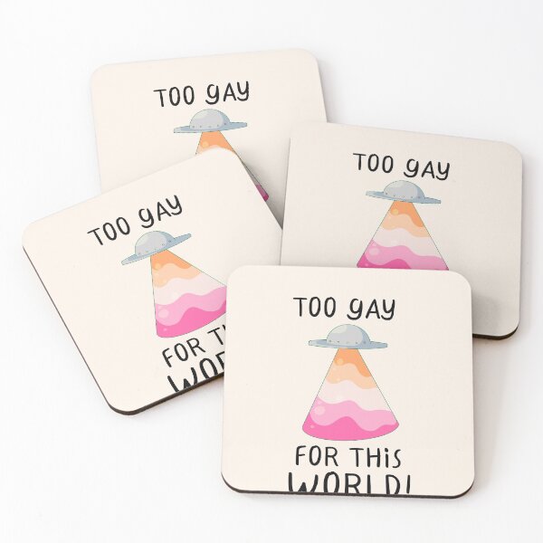 Item preview, "Too Gay For This World!" Lesbian Pride designed and sold by ForTheFrogWar.