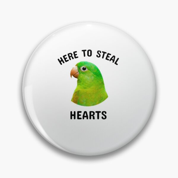 Item preview, Here To Steal Hearts Lovebird, LoveBirds Parrot cute Design designed and sold by Dingy Designs.