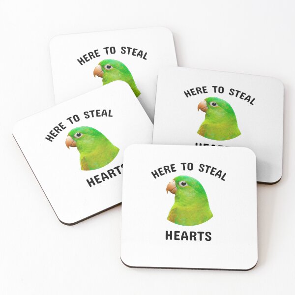 Item preview, Here To Steal Hearts Lovebird, LoveBirds Parrot cute Design designed and sold by Dingy Designs.