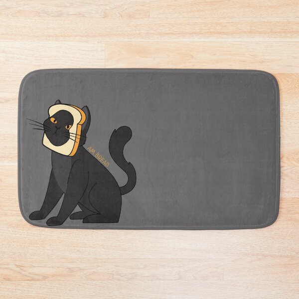 Item preview, Am Bread, Black Cat Wearing A Slice of Bread designed and sold by SquishStitches.