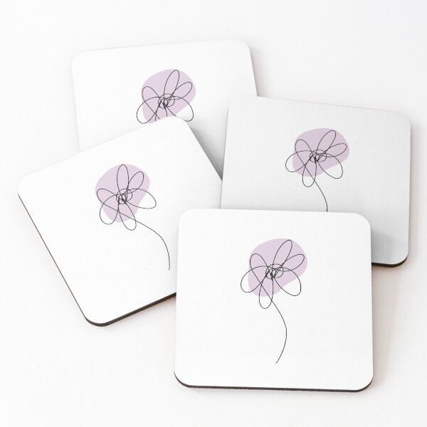 Item preview, Purple Abstract Line Flower designed and sold by CozyBerry Creations.