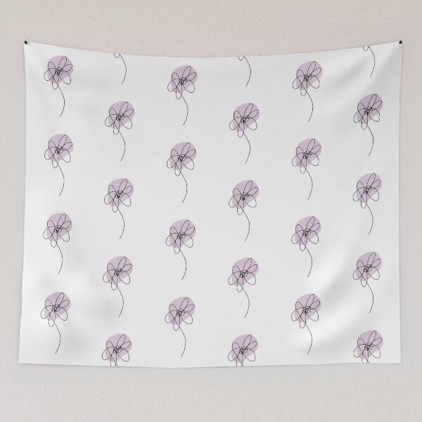 Item preview, Purple Abstract Line Flower designed and sold by CozyBerry Creations.
