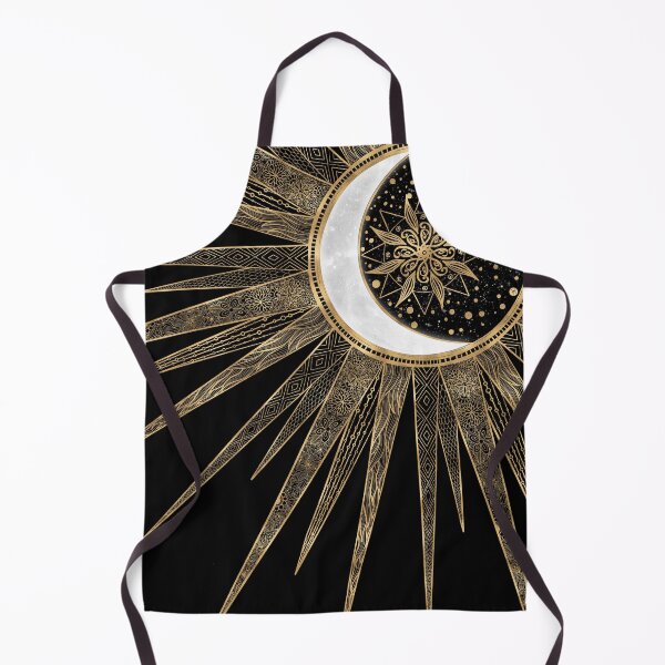 Item preview, Mystic Black Gold Sun Moon Mandala designed and sold by NdesignTrend.