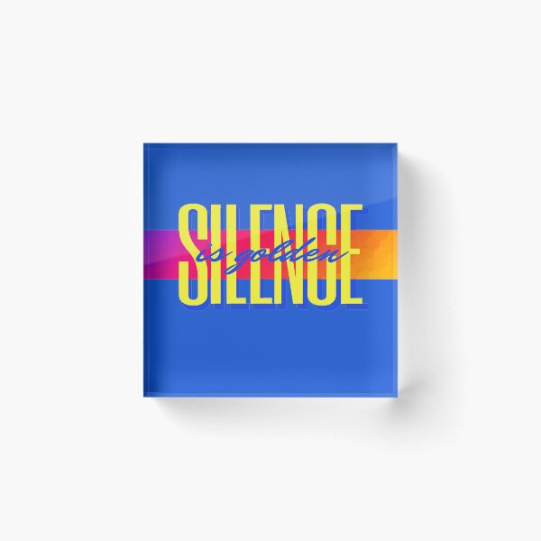 Item preview, #REDBUBBLE #SILENCE IS GOLDEN QUOTE DESIGN designed and sold by Stylishboutique.