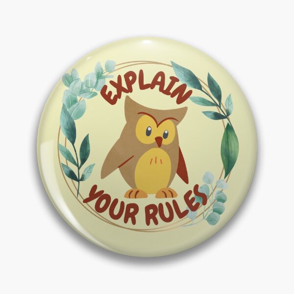 Item preview, Explain The Rules Self Discovery Owl designed and sold by My-Queens-Store.