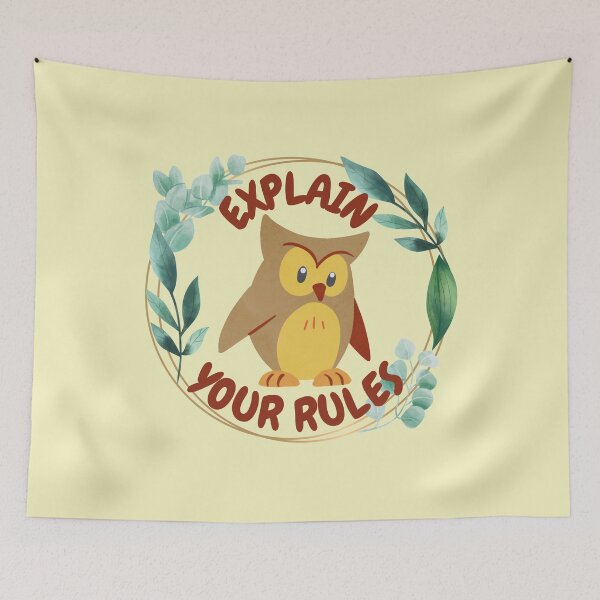 Item preview, Explain The Rules Self Discovery Owl designed and sold by My-Queens-Store.