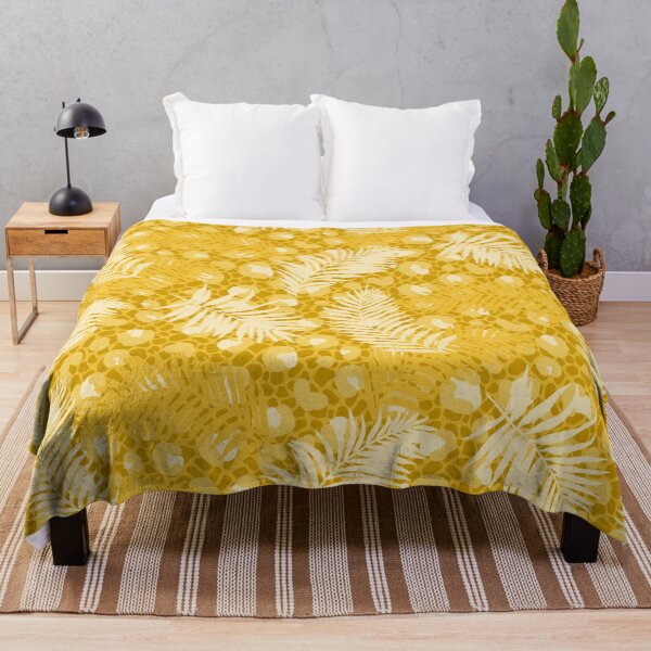 Item preview, Marigold Animal Print Palms designed and sold by Carolina Diaz.