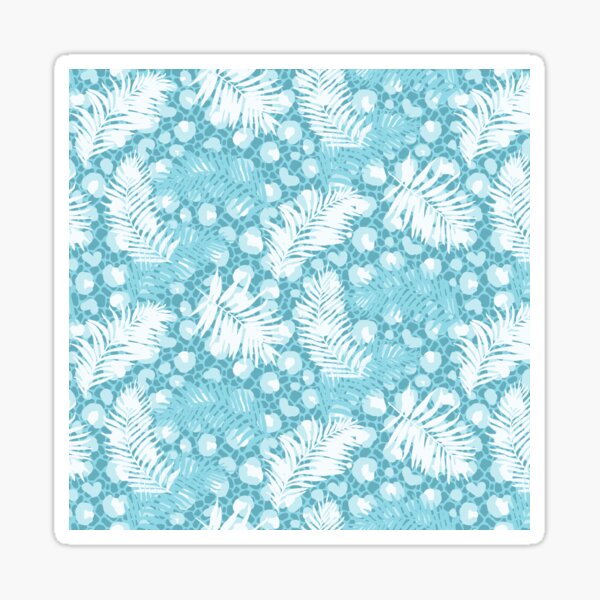 Item preview, Light Blue Animal Print Palms designed and sold by Carolina Diaz.