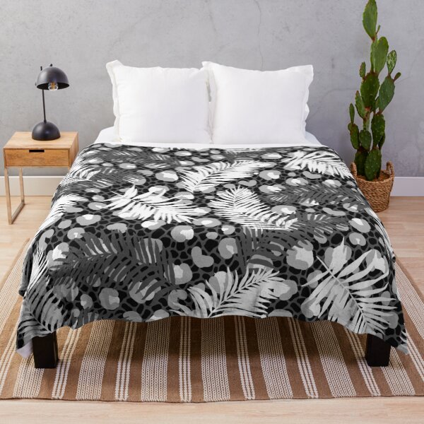 Item preview, Black and White Animal Print Palms designed and sold by Carolina Diaz.