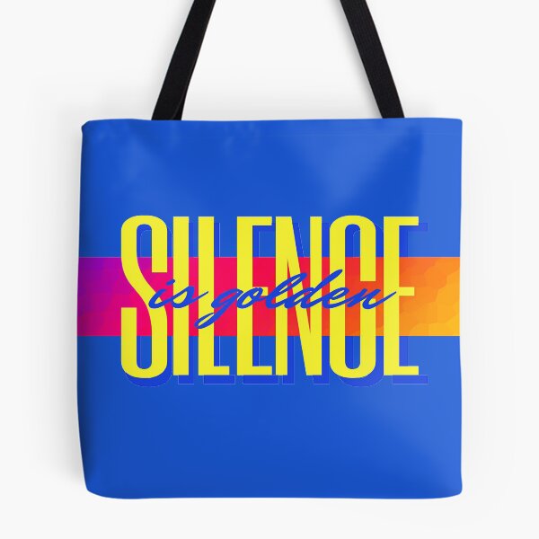 Item preview, #REDBUBBLE #SILENCE IS GOLDEN QUOTE DESIGN designed and sold by Stylishboutique.