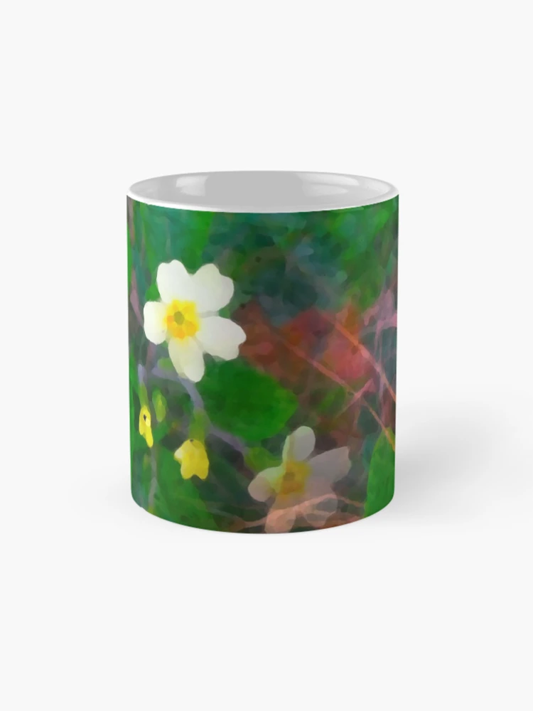 Thumbnail 4 of 6, Coffee Mug, Primroses Spring Flower Pattern designed and sold by DesignsofNote.
