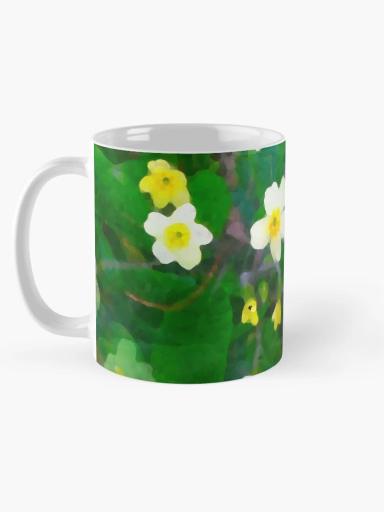 Thumbnail 5 of 6, Coffee Mug, Primroses Spring Flower Pattern designed and sold by DesignsofNote.