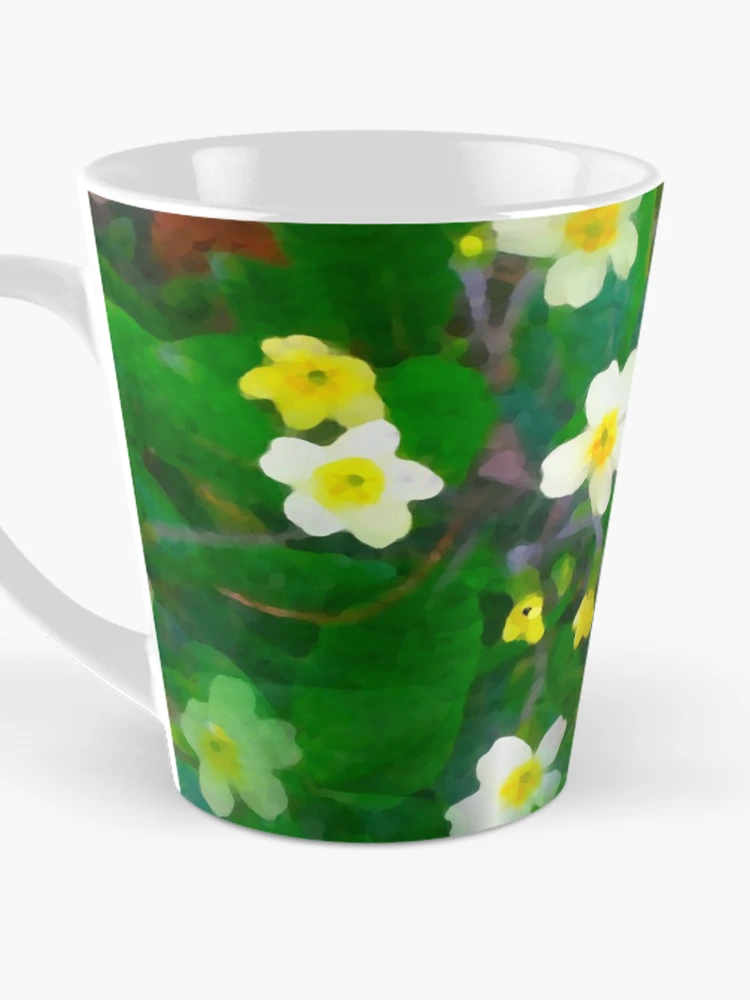 Thumbnail 3 of 4, Coffee Mug, Primroses Spring Flower Pattern designed and sold by DesignsofNote.