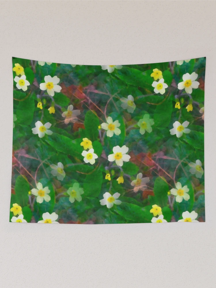 Thumbnail 2 of 3, Tapestry, Primroses Spring Flower Pattern designed and sold by DesignsofNote.