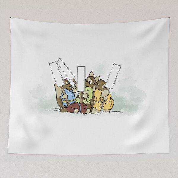 Item preview, The Tanuki on strike designed and sold by Ukiyograph.