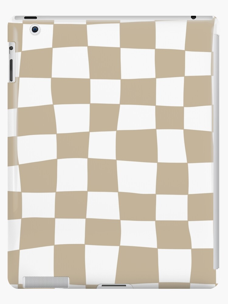 White and Tan Brown Checkerboard iPad Case & Skin for Sale by  ColorsPatterns