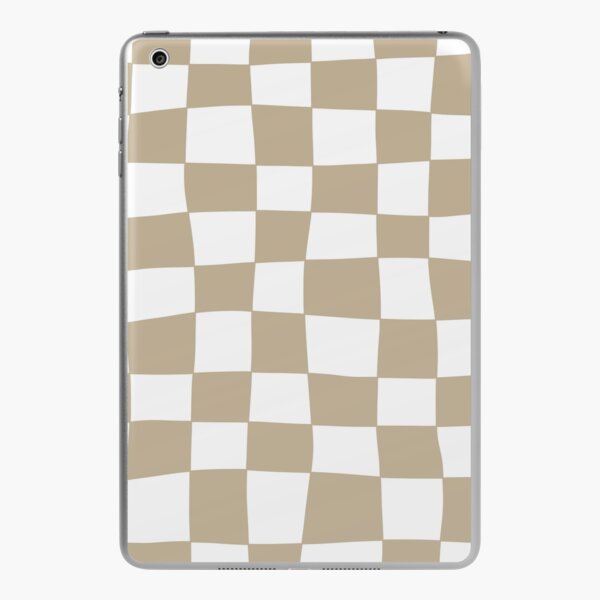 White and Tan Brown Checkerboard iPad Case & Skin for Sale by  ColorsPatterns