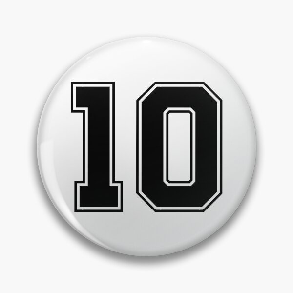 Item preview, 10 American Football Classic Vintage Sport Jersey Number in black number on white background for american football, baseball or basketball designed and sold by Marcin Adrian.