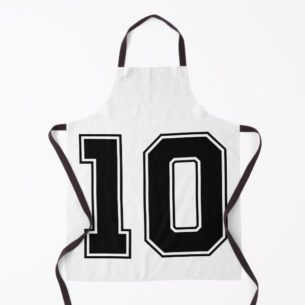 Item preview, 10 American Football Classic Vintage Sport Jersey Number in black number on white background for american football, baseball or basketball designed and sold by Marcin Adrian.