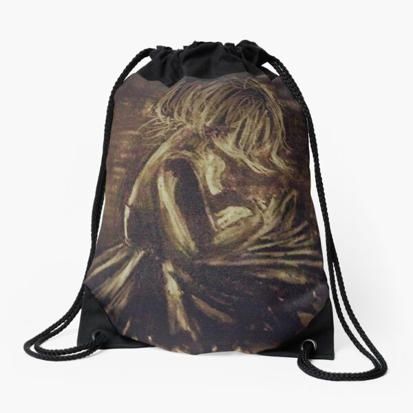 sad ballerina Drawstring Bag