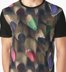 Colored Pencil Tips Graphic T-Shirt