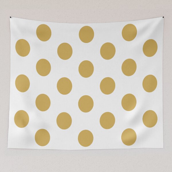 Item preview, Large GOLD and WHITE POLKA DOTS designed and sold by RachelMacht.