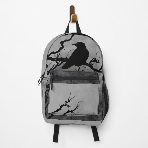 Item preview, Crows Birds on Branch Yellow Stormy Sky Gothic Art A526 designed and sold by byNicol.