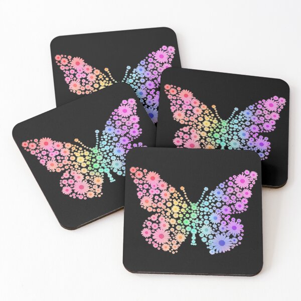 Item preview, Rainbow Flower Spring Butterfly Silhouette designed and sold by Deborah Camp.