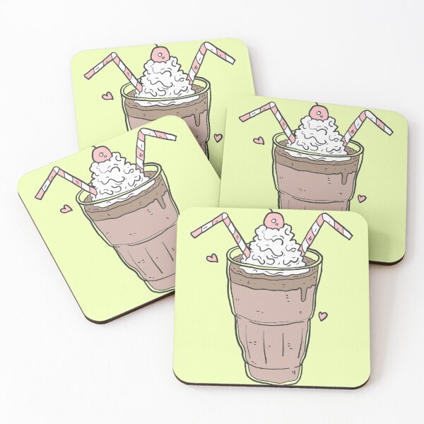 Item preview, Chocolate Milkshake, Cherry on Top with Two Straws  designed and sold by SquishStitches.
