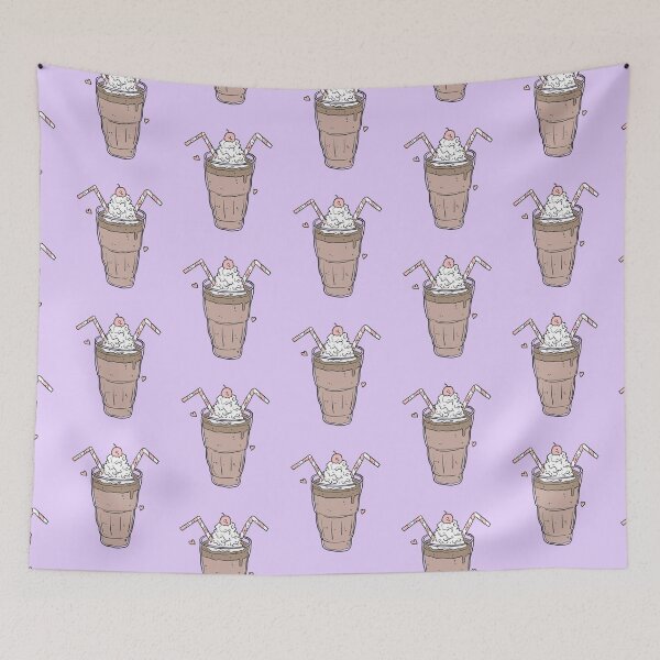 Item preview, Chocolate Milkshake, Cherry on Top with Two Straws  designed and sold by SquishStitches.