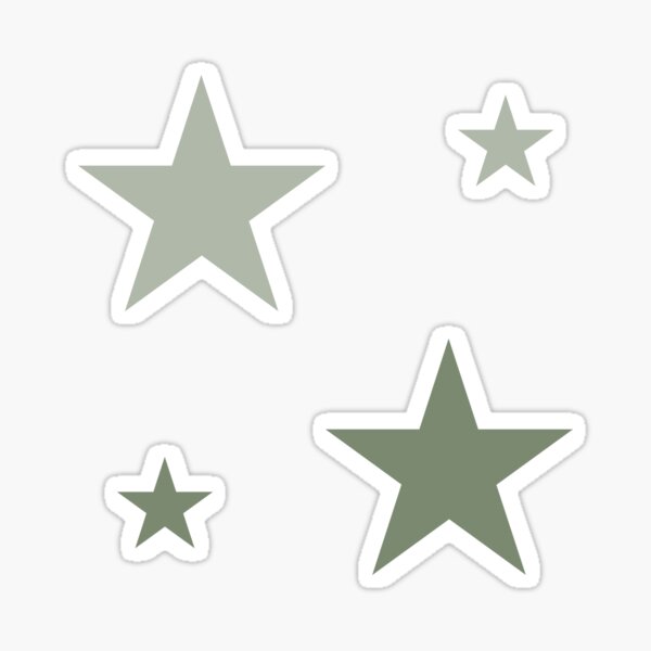 Sage Green Stars Mini Pack Sticker