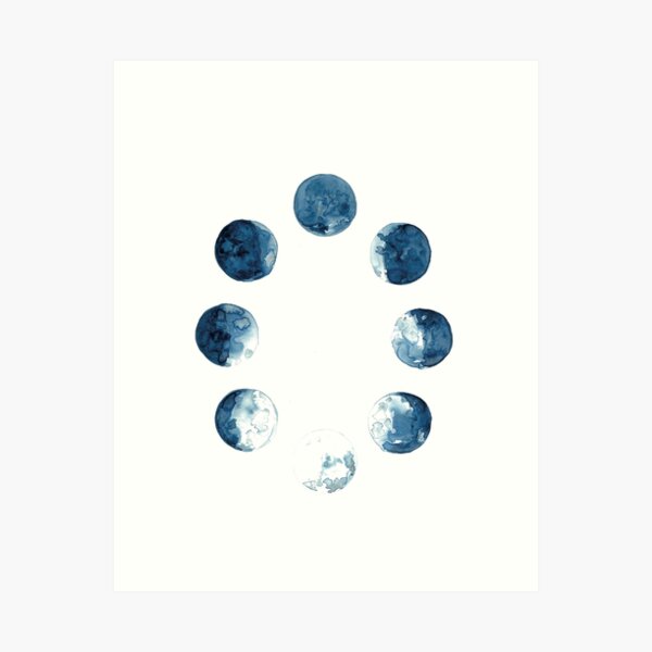 Item preview, Blue Moon Phases designed and sold by Katelyn Aseltine.