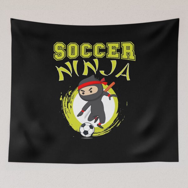Item preview, Funny Soccer Ninja Player Cute Foot-ball Game Grunge Design for Kids designed and sold by WhiteTears.