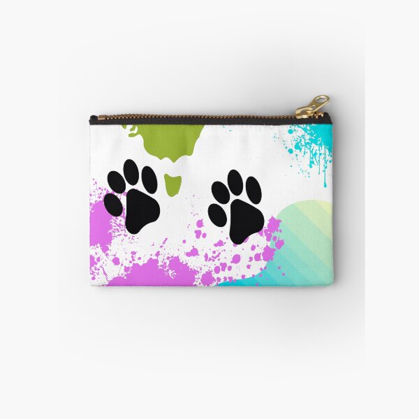 Item preview, Huellas de perro con fondo de manchas de colores designed and sold by Makicalgui.