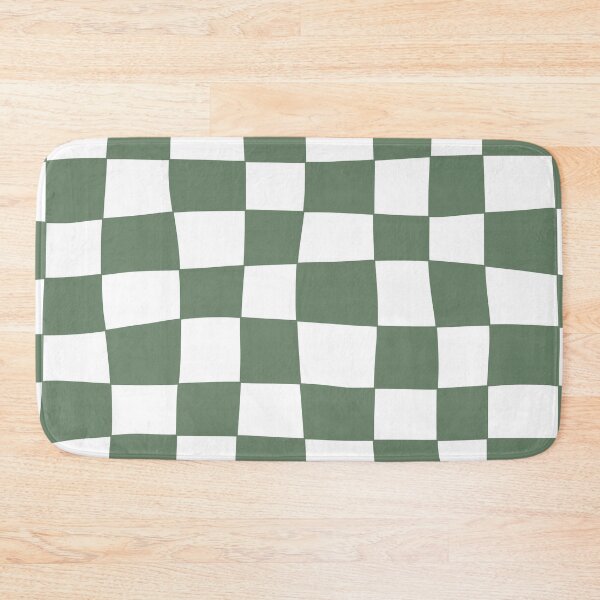 Item preview, Hand Drawn Checkerboard Pattern (sage green/white) designed and sold by Design Minds Boutique.