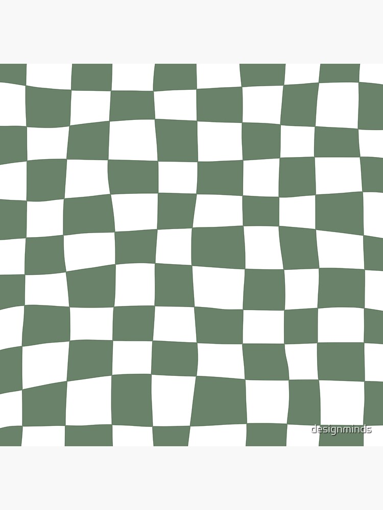Checkerboard in Sage Tile Sticker