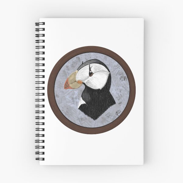 Item preview, Horned Puffin Portrait designed and sold by fabricspaceship.