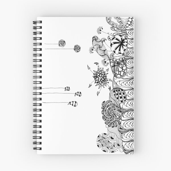 Aperçu de l'œuvre Art Inspired zentangle Motif Tri-Bee créée et vendue par beabeaDesign.