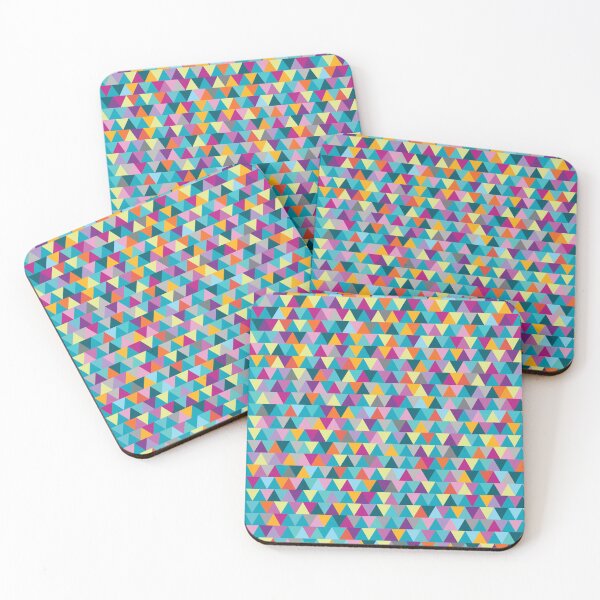 Item preview, Vibrant blue pink polygon tirangle pattern designed and sold by IngaDesign.