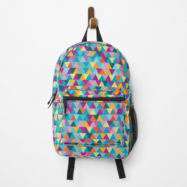 Item preview, Vibrant blue pink polygon tirangle pattern designed and sold by IngaDesign.
