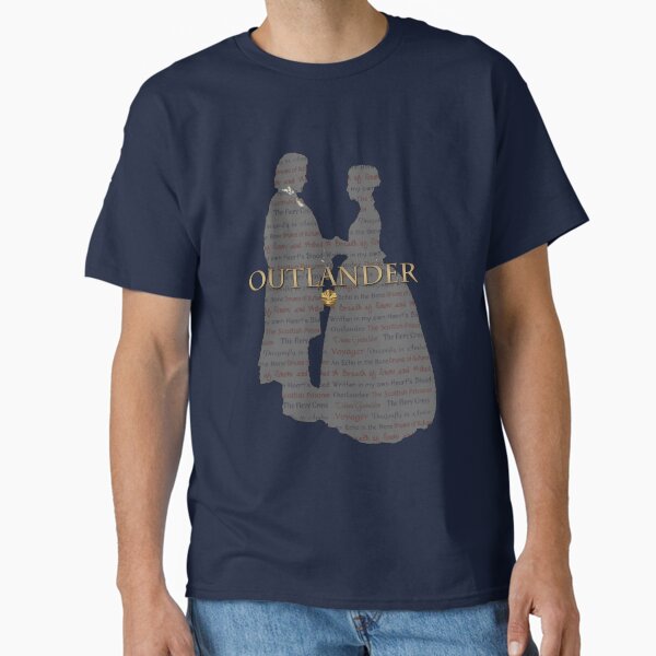 Aperçu de l'œuvre Silhouette de mariage Outlander avec liste de livres créée et vendue par Sassenach616.