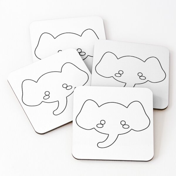 Item preview, Plain Elephant Kawaii Stencil designed and sold by StencilGifts.