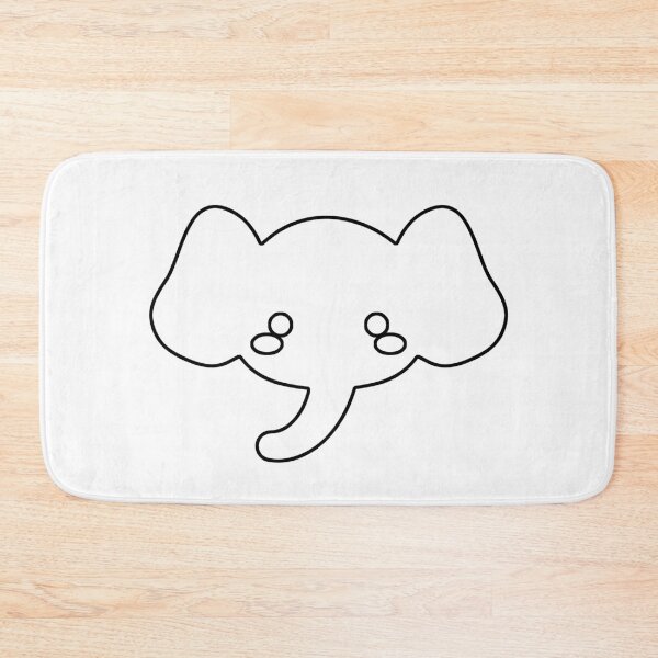 Item preview, Plain Elephant Kawaii Stencil designed and sold by StencilGifts.