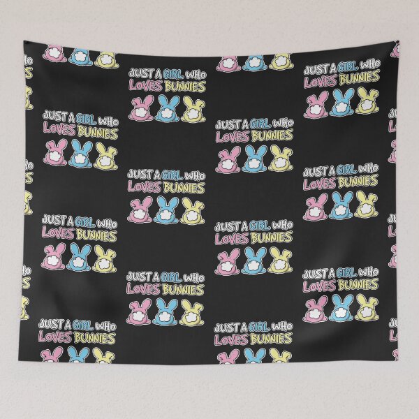 Item preview, Just A Girl Who Loves Bunnies Cute Easter Bunny Fluffy Tails designed and sold by OopteesLydia.