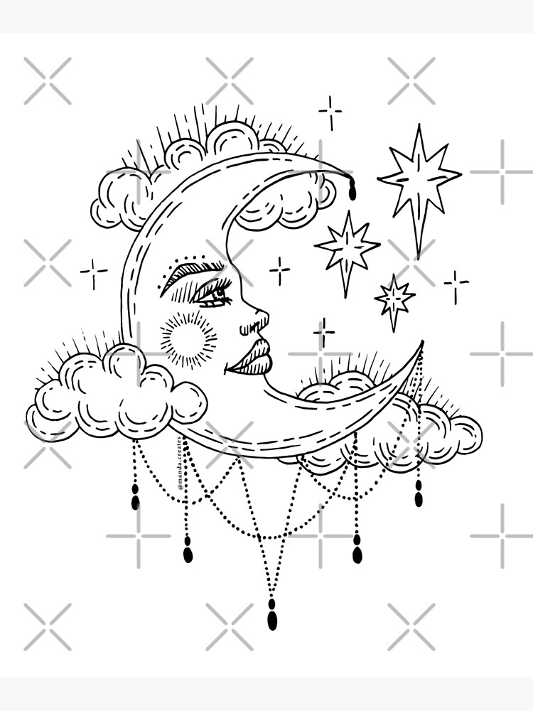 Crescent Moon Tattoo Design