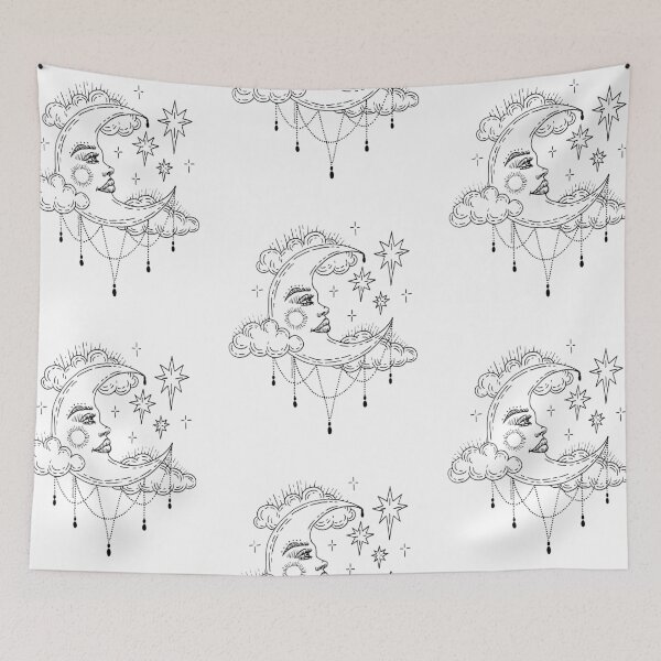 Item preview, Crescent Moon Tattoo Design designed and sold by Manda Creates.