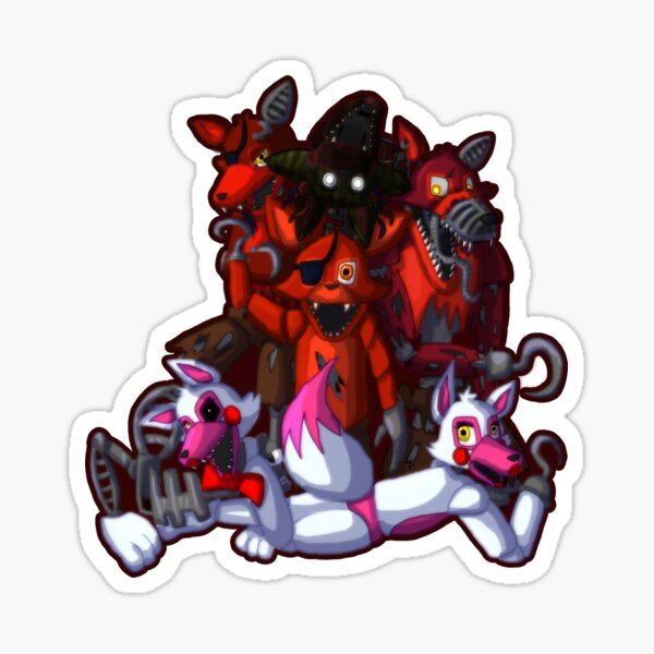 FNaF Withered Foxy Sticker for Sale by nyrofletcher