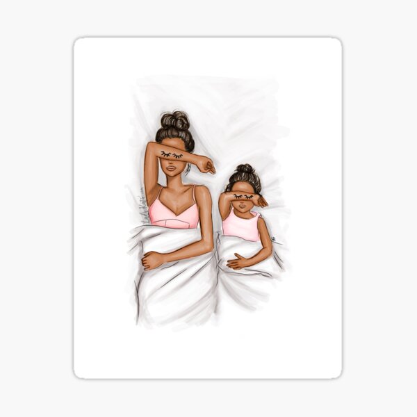 Sleeping beauty 1 girls dark hair dark skin Sticker