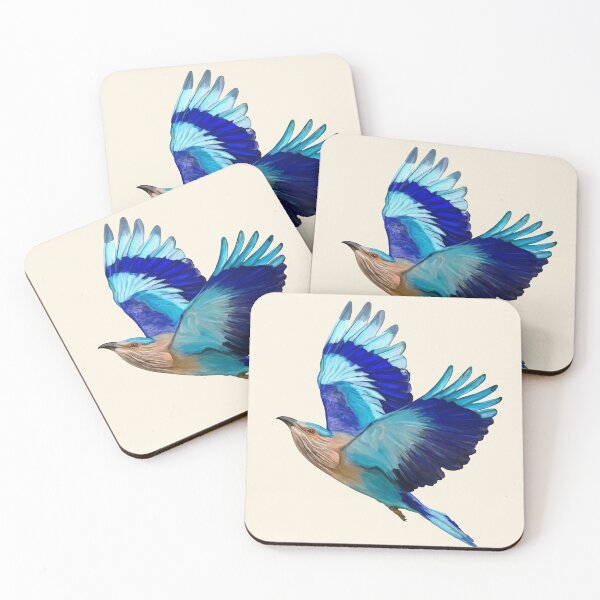 Item preview, Flying Blue Indian Roller Bird designed and sold by Deborah Camp.